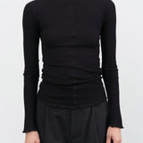 Baserange Apparel Womens Tees Pama Long Sleeve Tee in Black