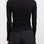 Baserange Apparel Womens Tees Pama Long Sleeve Tee in Black