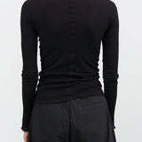 Baserange Apparel Womens Tees Pama Long Sleeve Tee in Black