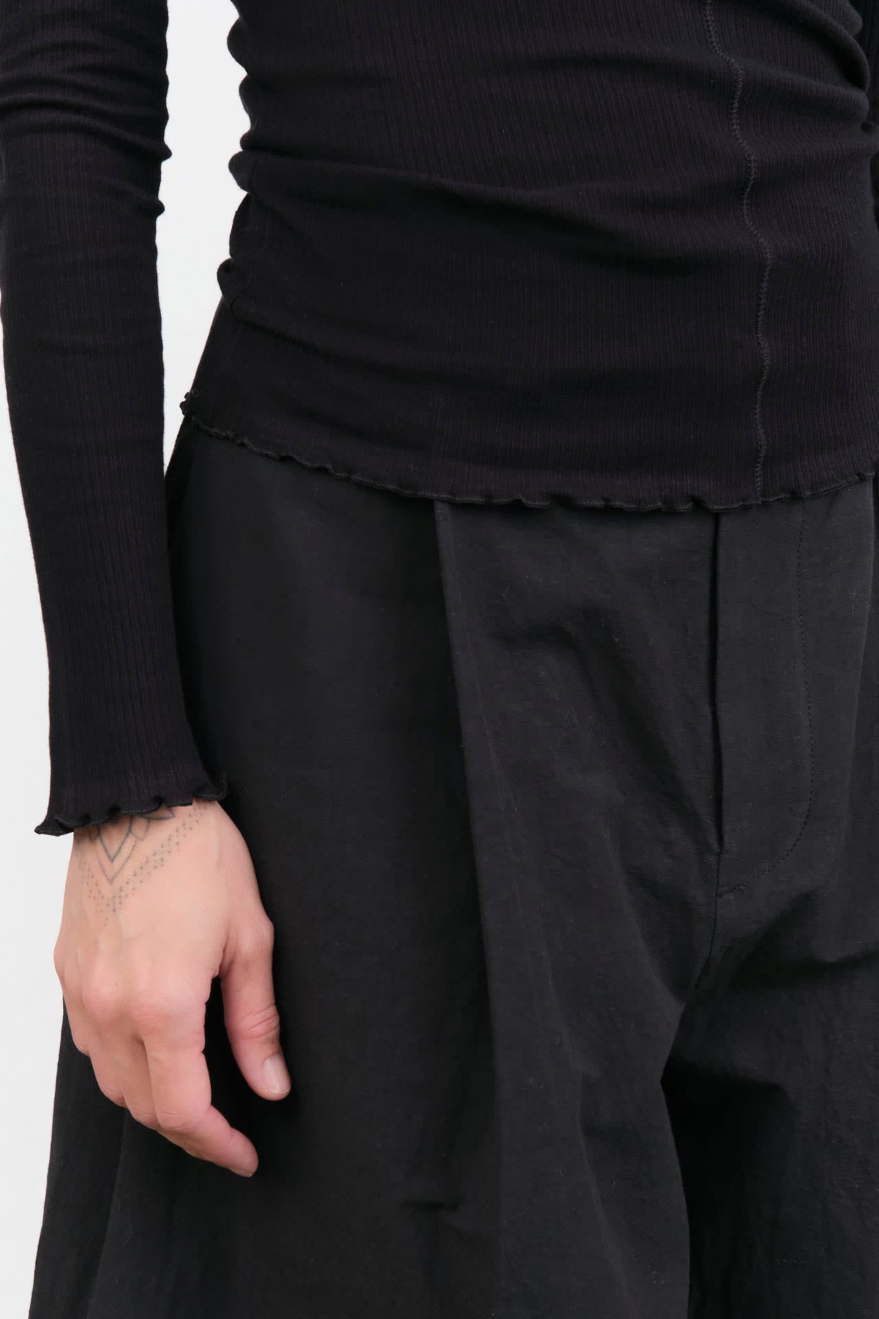 Baserange Apparel Womens Tees Pama Long Sleeve Tee in Black