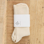 Baserange Accessories Socks and Tights Rib Overankle Socks in Undyed