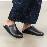 Beatrice Valenzuela Clog with Shearling in Kohl