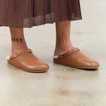 Beatrice Valenzuela Clog with Shearling in Umber