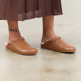 Beatrice Valenzuela Clog with Shearling in Umber