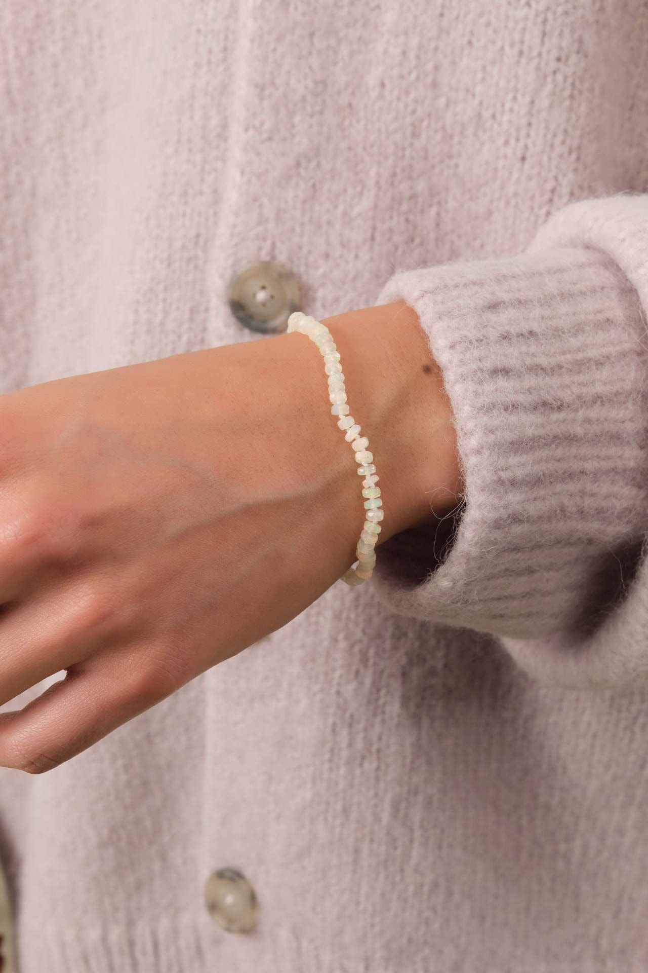 Beatrice Valenzuela Jewelry Bracelets Opal Bracelet Opal / 7" Chain