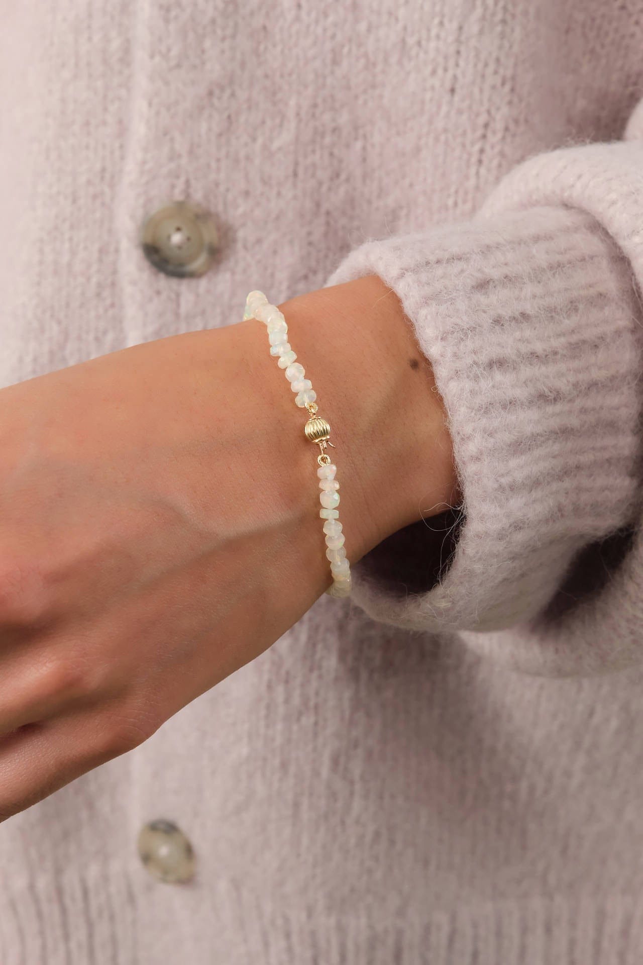 Beatrice Valenzuela Jewelry Bracelets Opal Bracelet Opal / 7" Chain