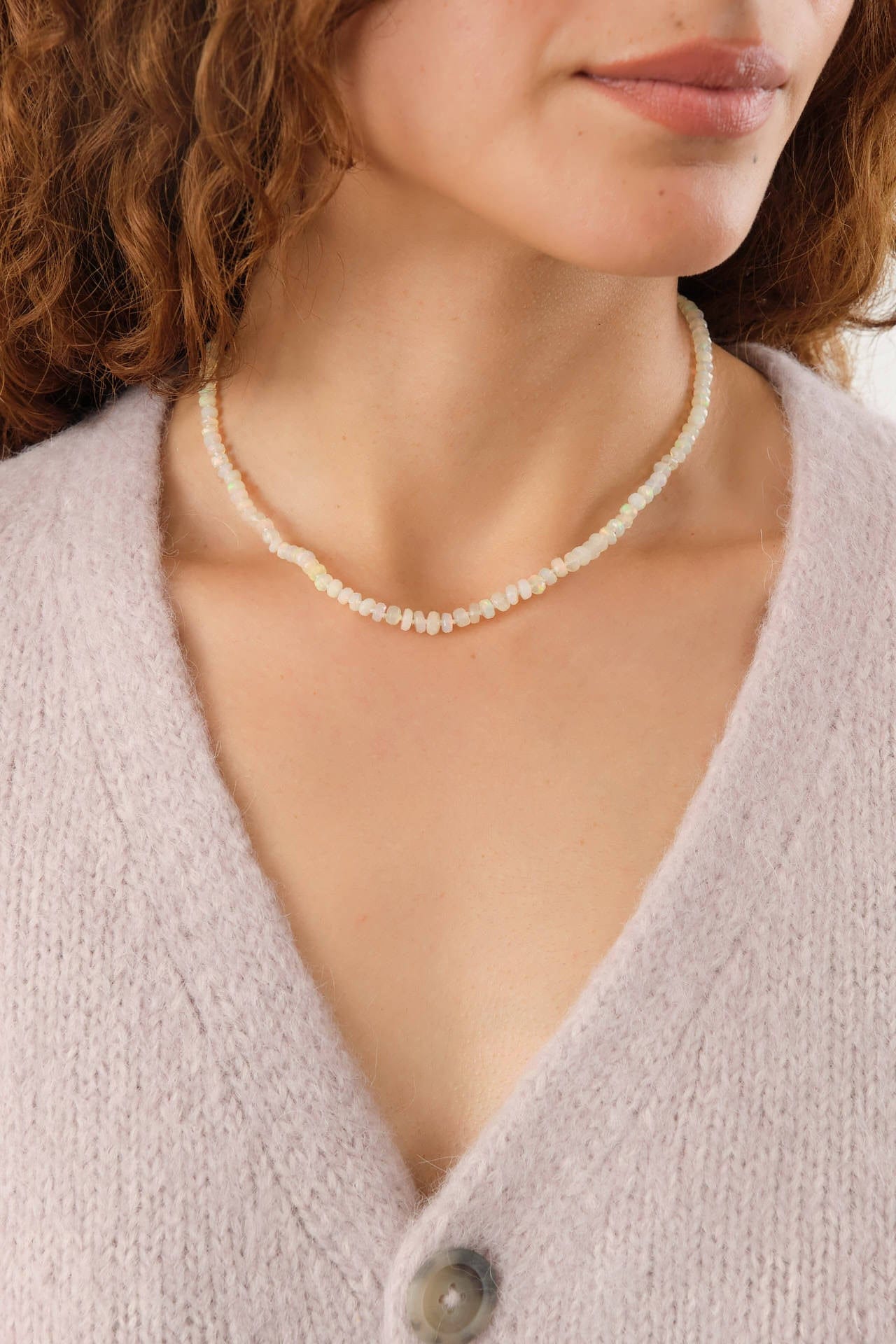 Beatrice Valenzuela Jewelry Necklaces Opal Necklace Opal / 16" Chain