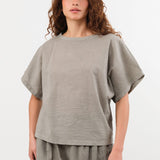 Black Crane Apparel Womens Blouses Boxed Top