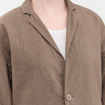 Black Crane Apparel Womens Outerwear Crinkled Coat