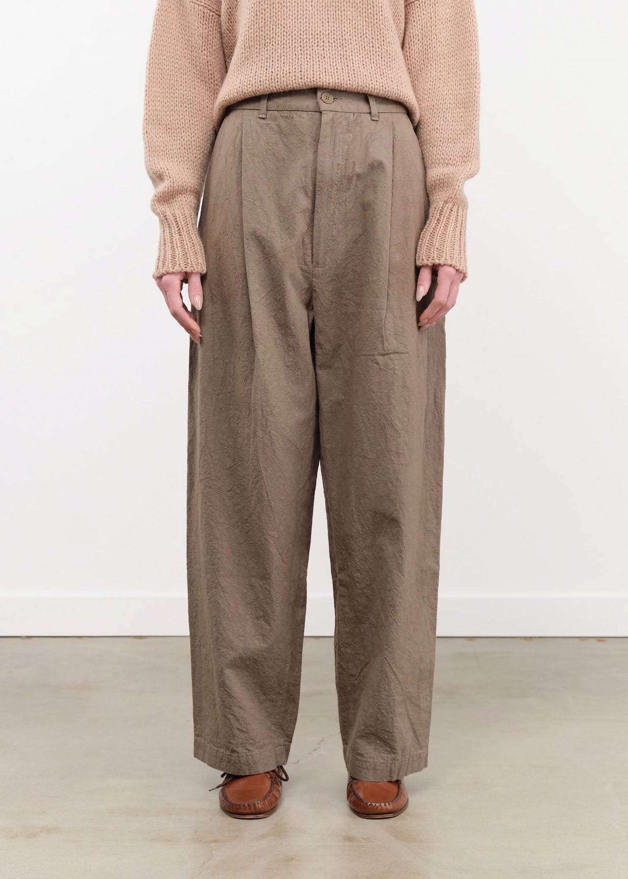 Black Crane Apparel Womens Pants Crinkled Trousers