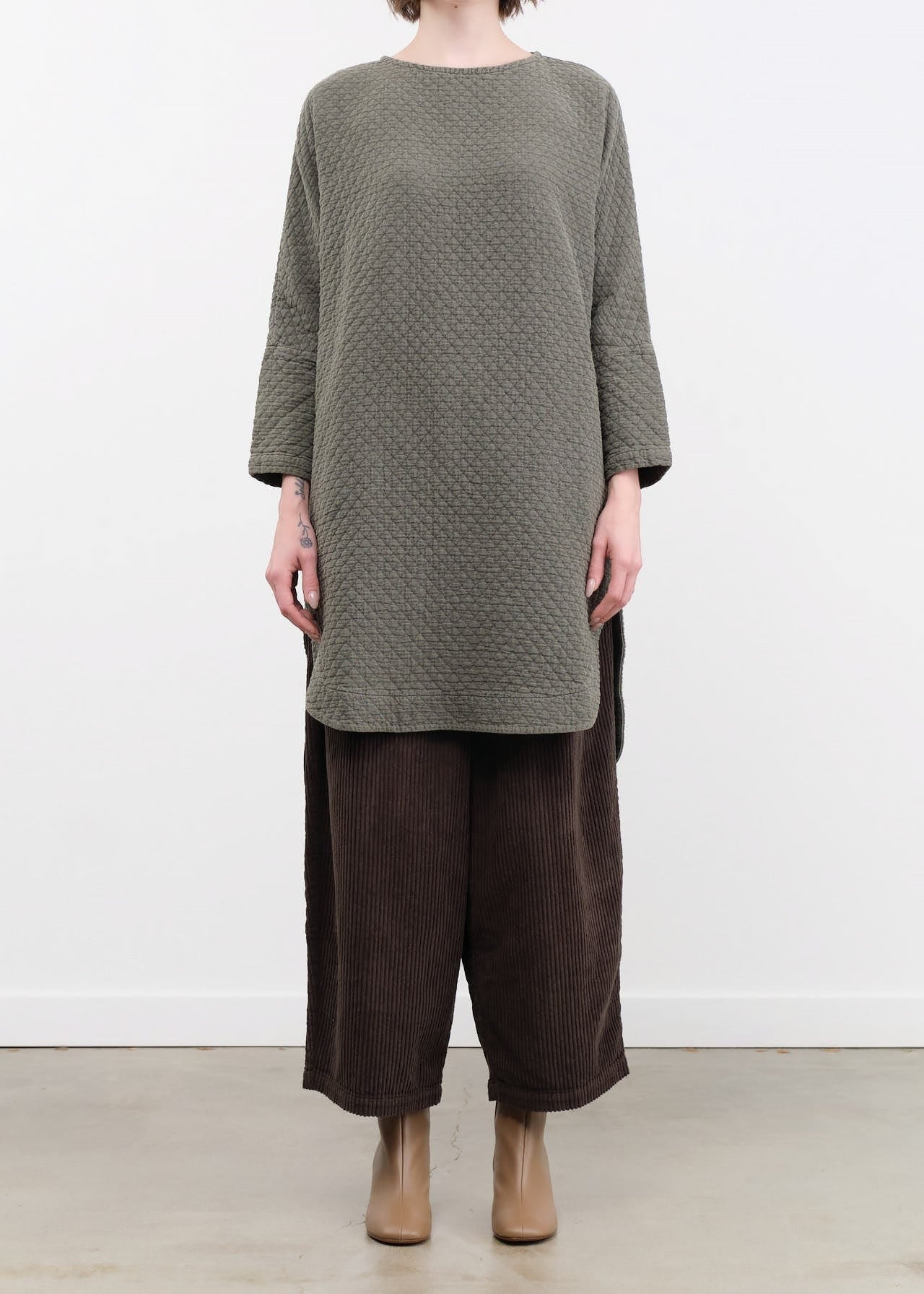 Black Crane Apparel Womens Dresses Diamond Quilted Painter Dress