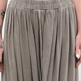 Black Crane Apparel Womens Skirts Double Layered Drapy Skirt