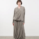 Black Crane Apparel Womens Skirts Double Layered Drapy Skirt