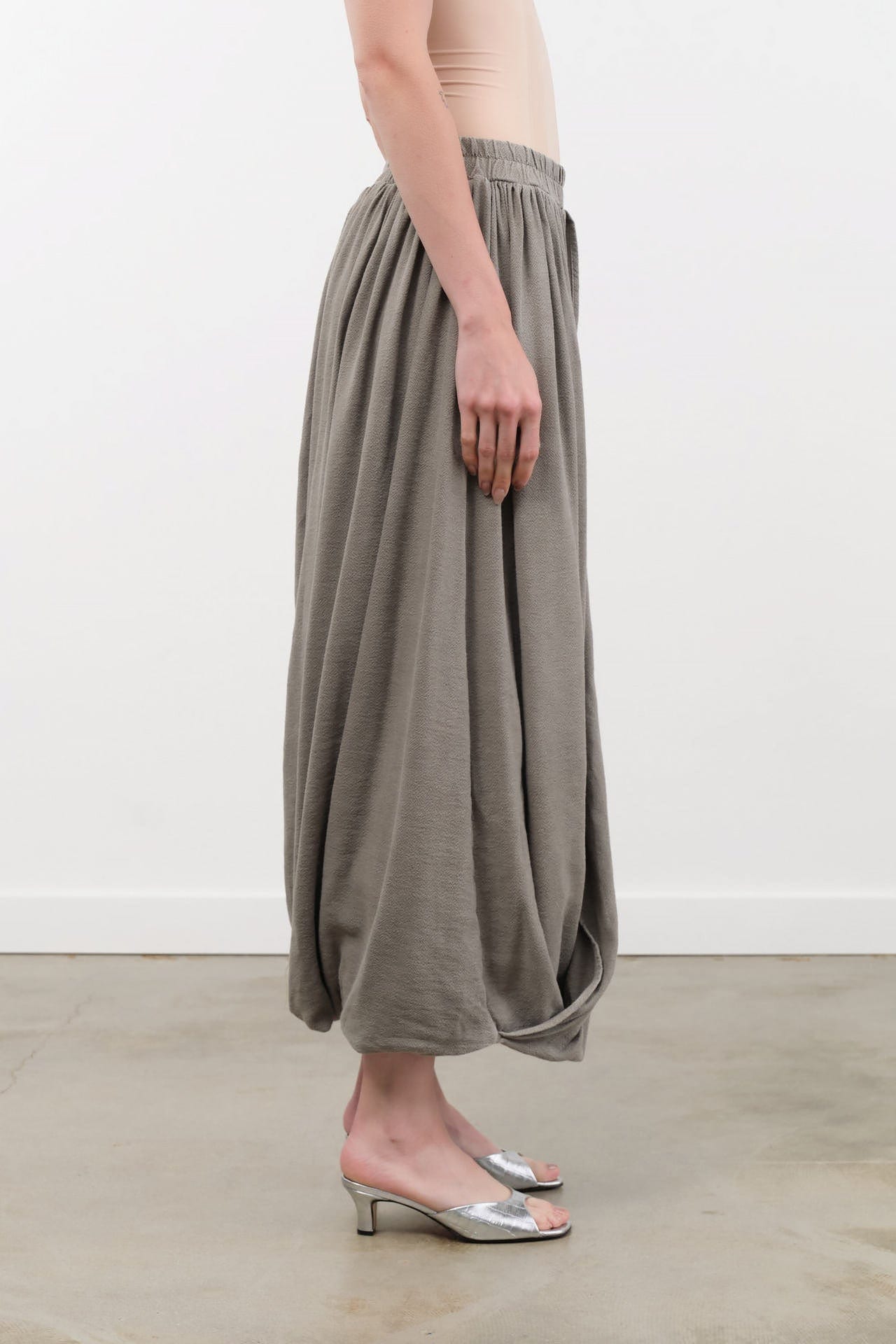 Black Crane Apparel Womens Skirts Double Layered Drapy Skirt
