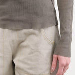 Black Crane Apparel Womens Sweaters Double Mesh Turtleneck