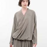 Black Crane Apparel Womens Blouses Drapy Shirt