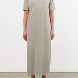 Black Crane Apparel Womens Dresses Long Tee Dress in Grey