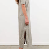 Black Crane Apparel Womens Dresses Long Tee Dress in Grey