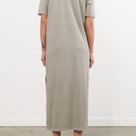 Black Crane Apparel Womens Dresses Long Tee Dress in Grey