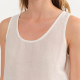 Black Crane Apparel Womens Tees Loose Tank Top in White