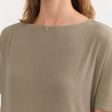 Black Crane Apparel Womens Dresses New Easy Dress in Cement