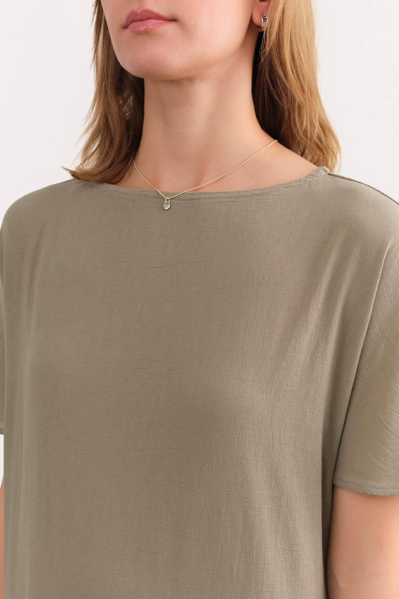 Black Crane Apparel Womens Dresses New Easy Dress in Cement