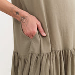 Black Crane Apparel Womens Dresses New Easy Dress in Cement
