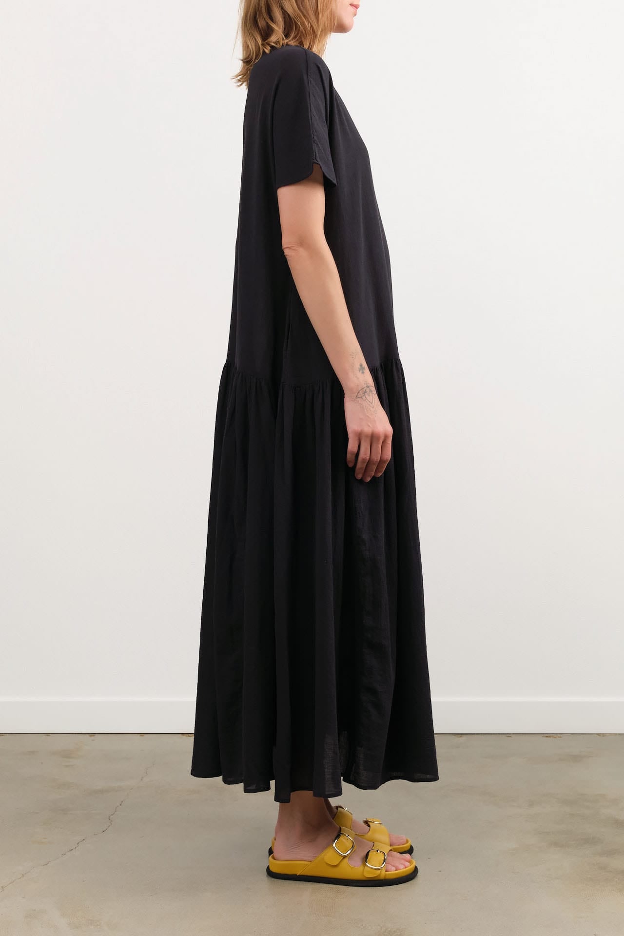 Black Crane Apparel Womens Dresses New Easy Dress in Sumi Black