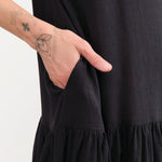 Black Crane Apparel Womens Dresses New Easy Dress in Sumi Black