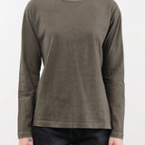 Black Crane Apparel Womens Blouses Regular Long Sleeve Tee in Slate