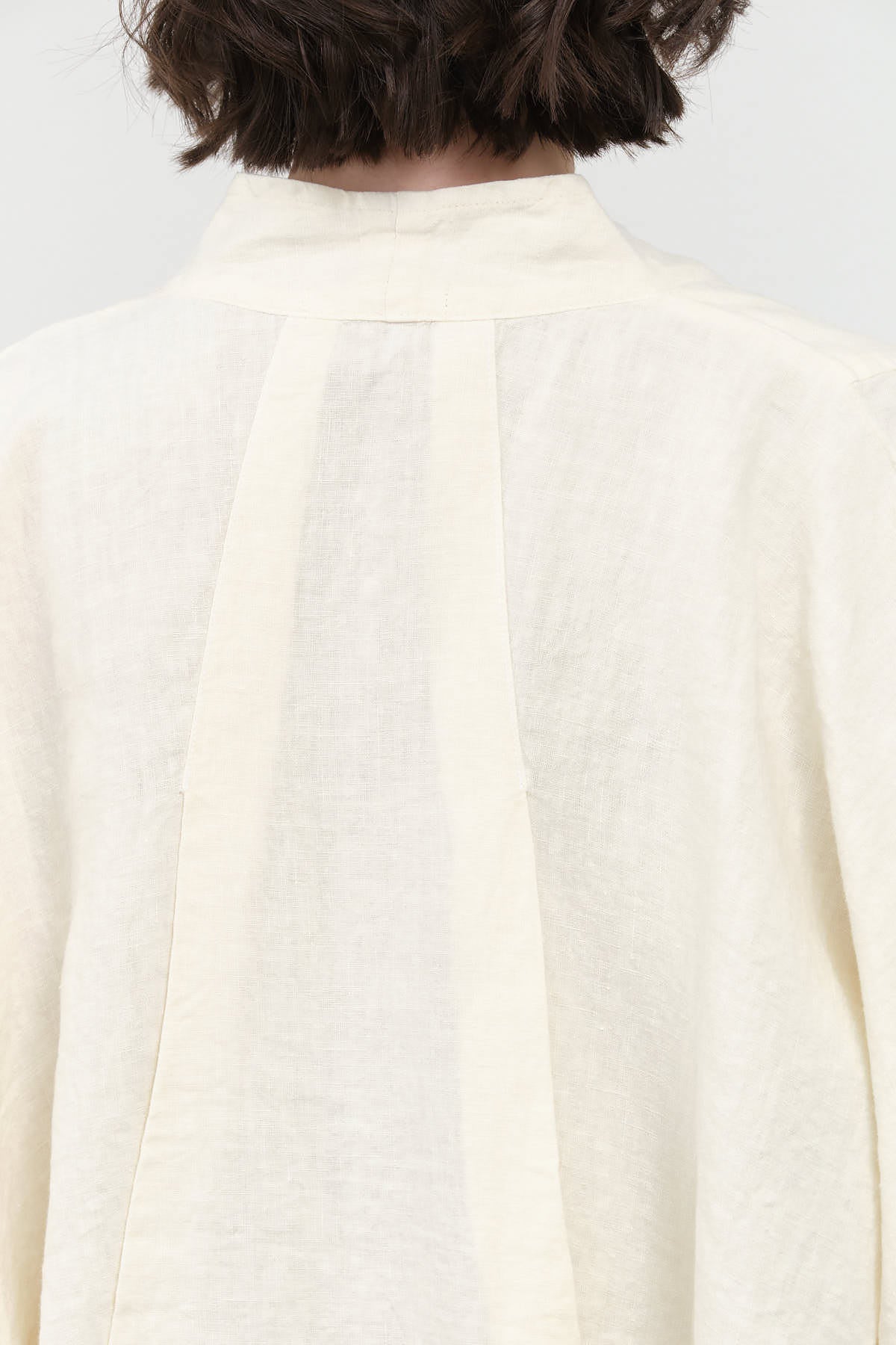 Back collar view of Spoon Jacket in Cream