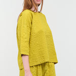Styled view of Square Neck Top in Turmeric