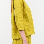 Side view of Square Neck Top in Turmeric