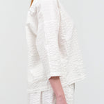 Side view of Square Neck Top in White