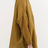 Black Crane Apparel Womens Blouses Square Shirts in Dark Olive