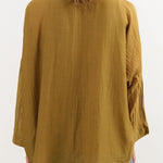 Black Crane Apparel Womens Blouses Square Shirts in Dark Olive