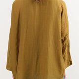 Black Crane Apparel Womens Blouses Square Shirts in Dark Olive