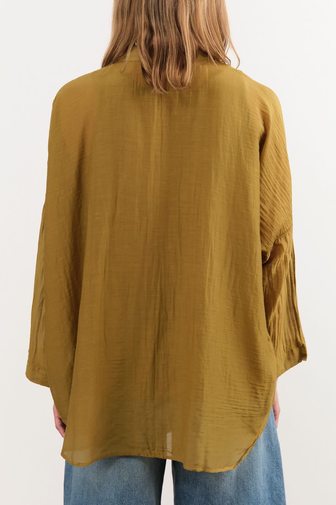 Black Crane Apparel Womens Blouses Square Shirts in Dark Olive