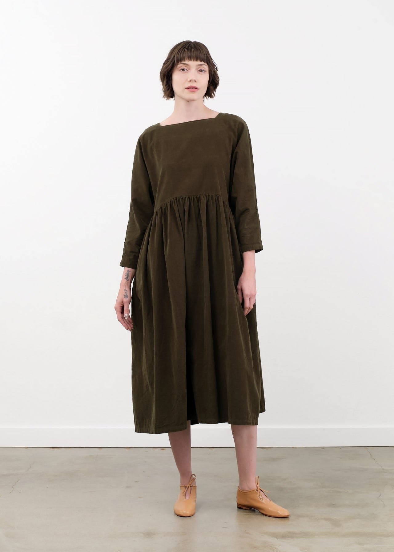 Black Crane Apparel Womens Dresses Tradi Dress in Dark Forest