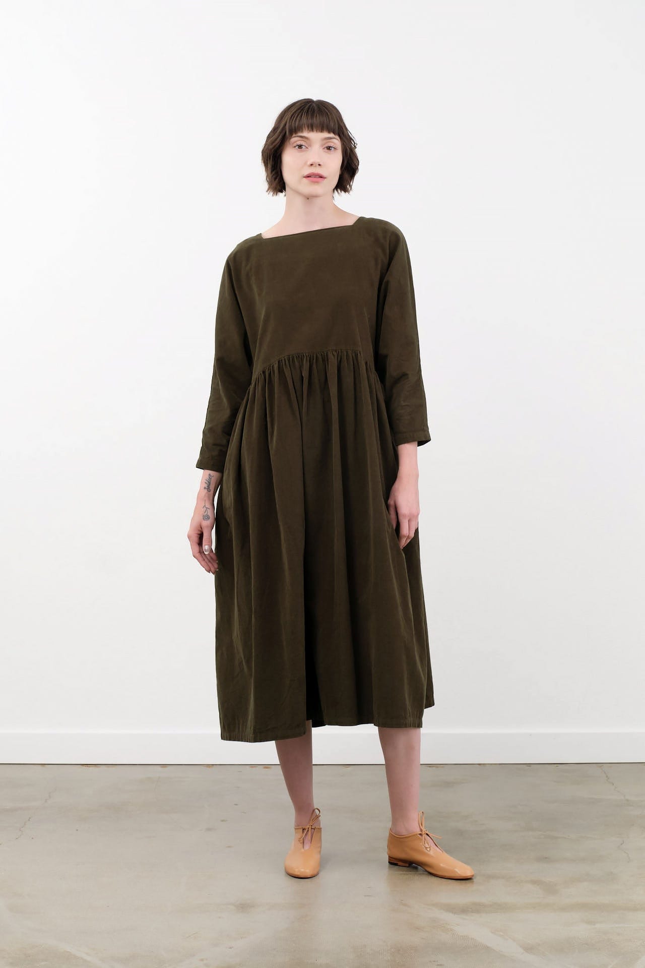 Black Crane Apparel Womens Dresses Tradi Dress in Dark Forest