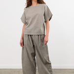 Black Crane Apparel Womens Pants Wide Pants in P. Grey