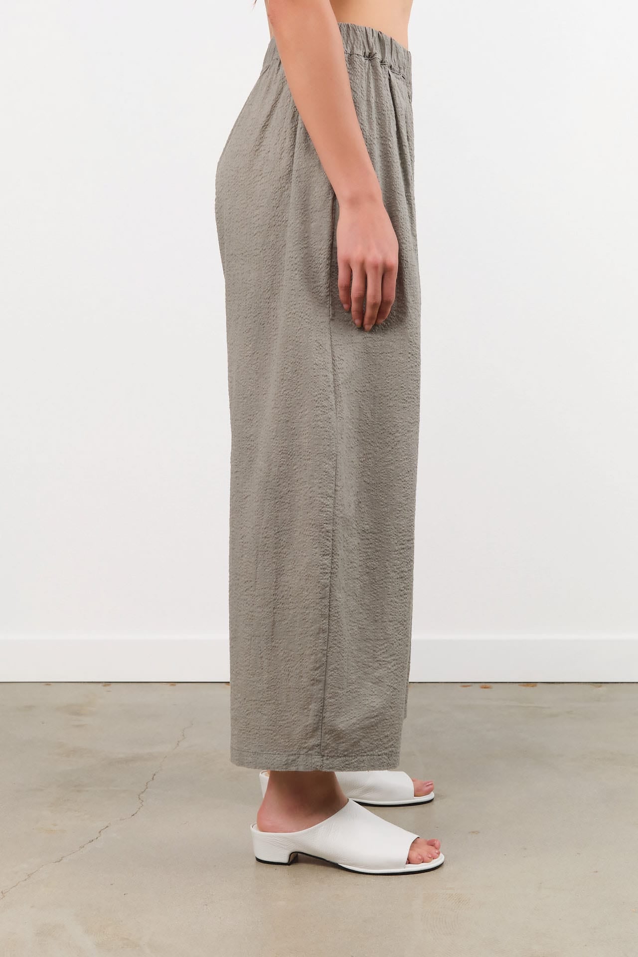 Black Crane Apparel Womens Pants Wide Pants in P. Grey