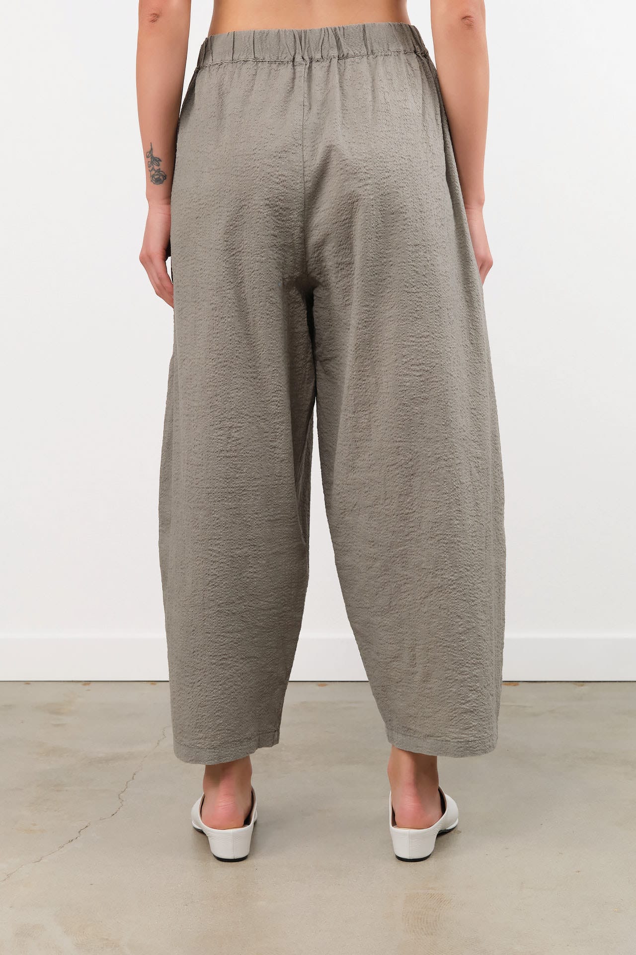 Black Crane Apparel Womens Pants Wide Pants in P. Grey