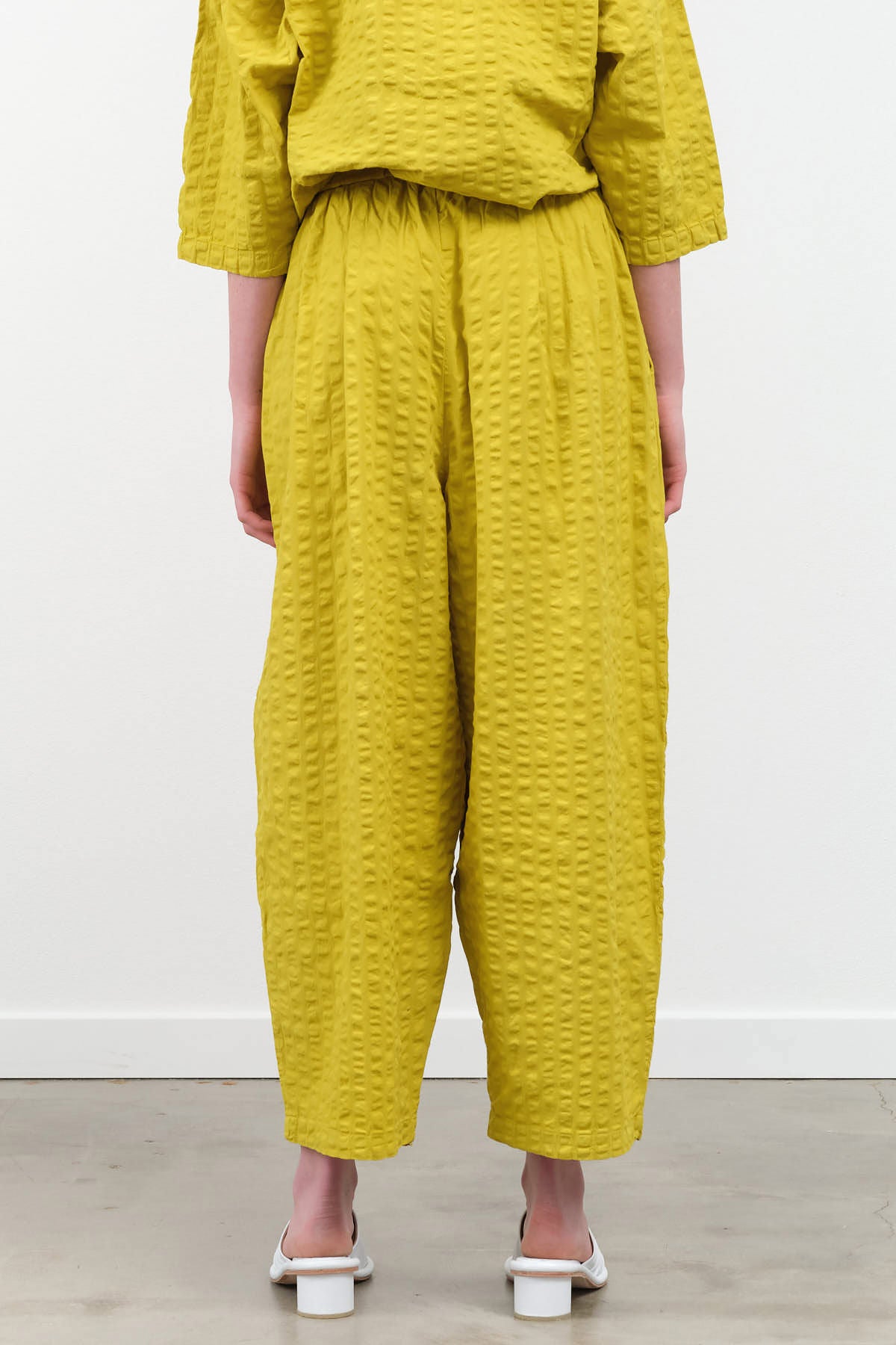Back view of Wide Pants in Turmeric