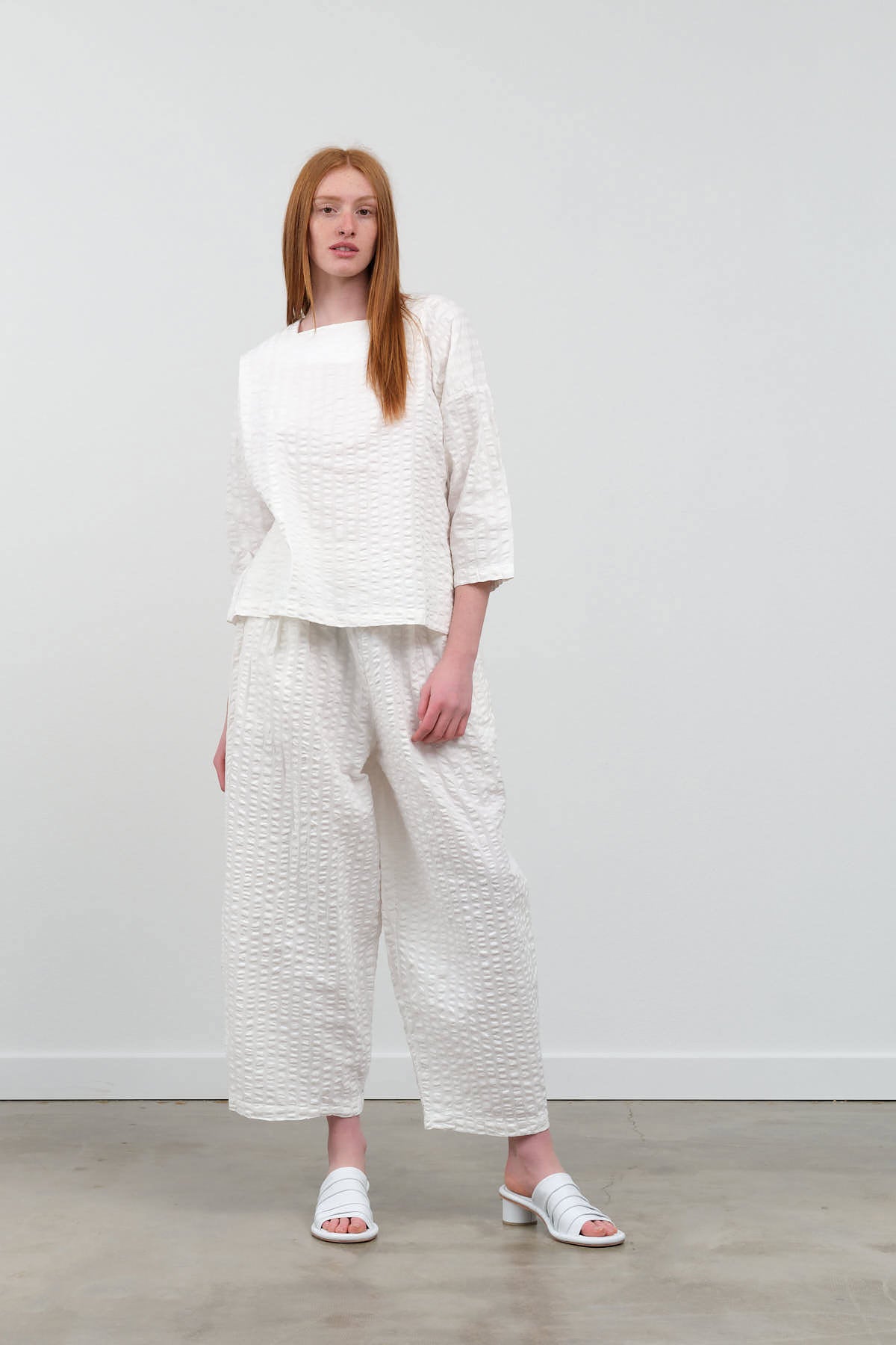 Styled view of Wide Pants in White