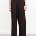 Wool Straight Pants by Black Crane in Cacao