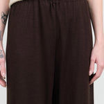 Cacao Wool Straight Pants by Black Crane