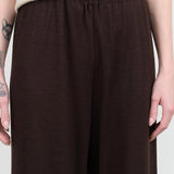 Cacao Wool Straight Pants by Black Crane