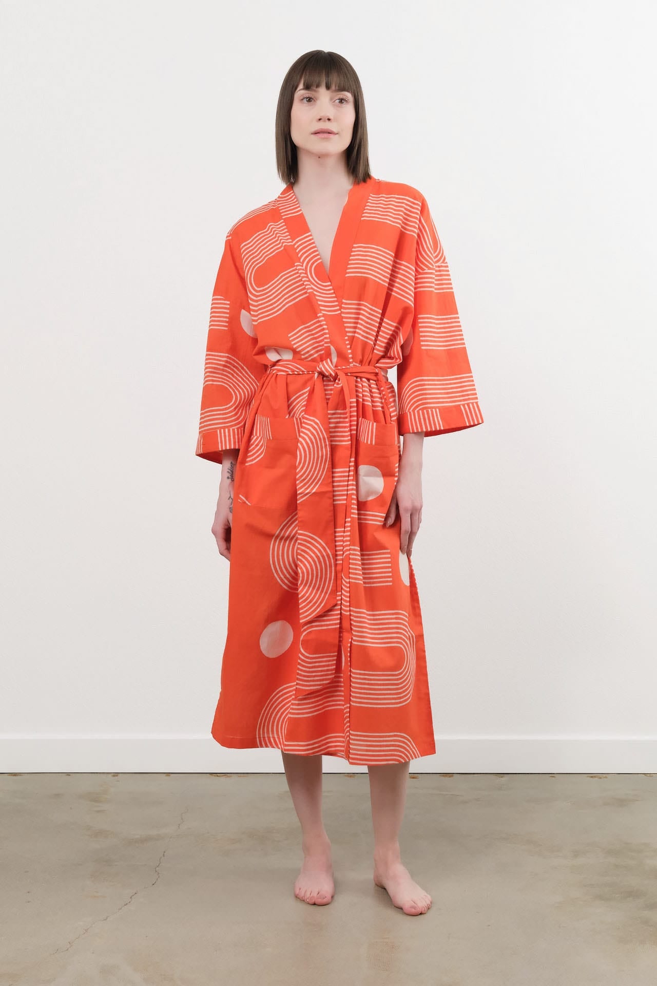 Block Shop Textiles Apparel Womens Lounge Sidewinder Robe