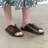 Brador Shoes Azeca Sandal in Dark Brown